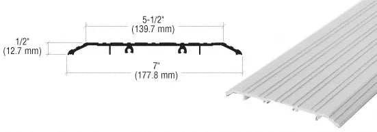 Saddle Aluminum CRL 73" Threshold TH017A72 Length 1/2" 7" - in x