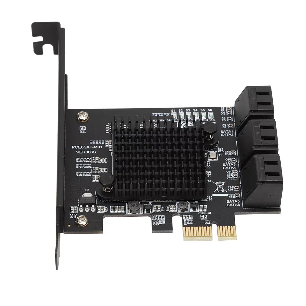 USB, 1.5G PCI 6-Port 3.0 Card Expansion Card Card HDD SATA Riser Jadeshay Compatible,3G