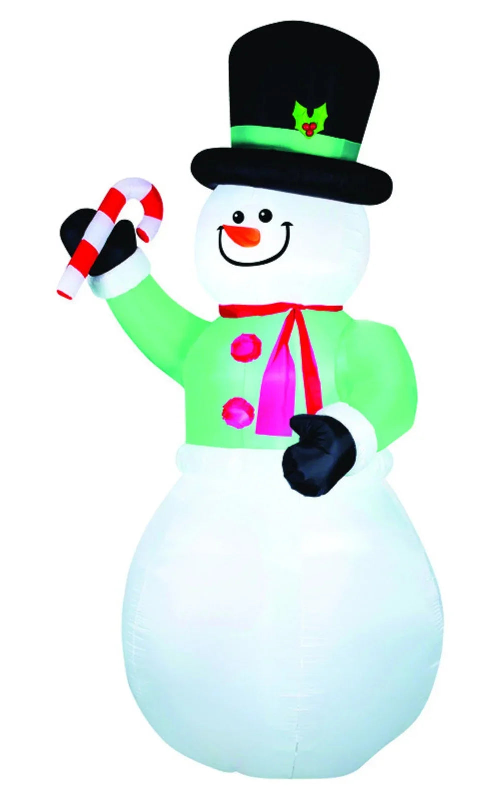 Candycane with Gemmy Inflatable Snowman ft. LED 12