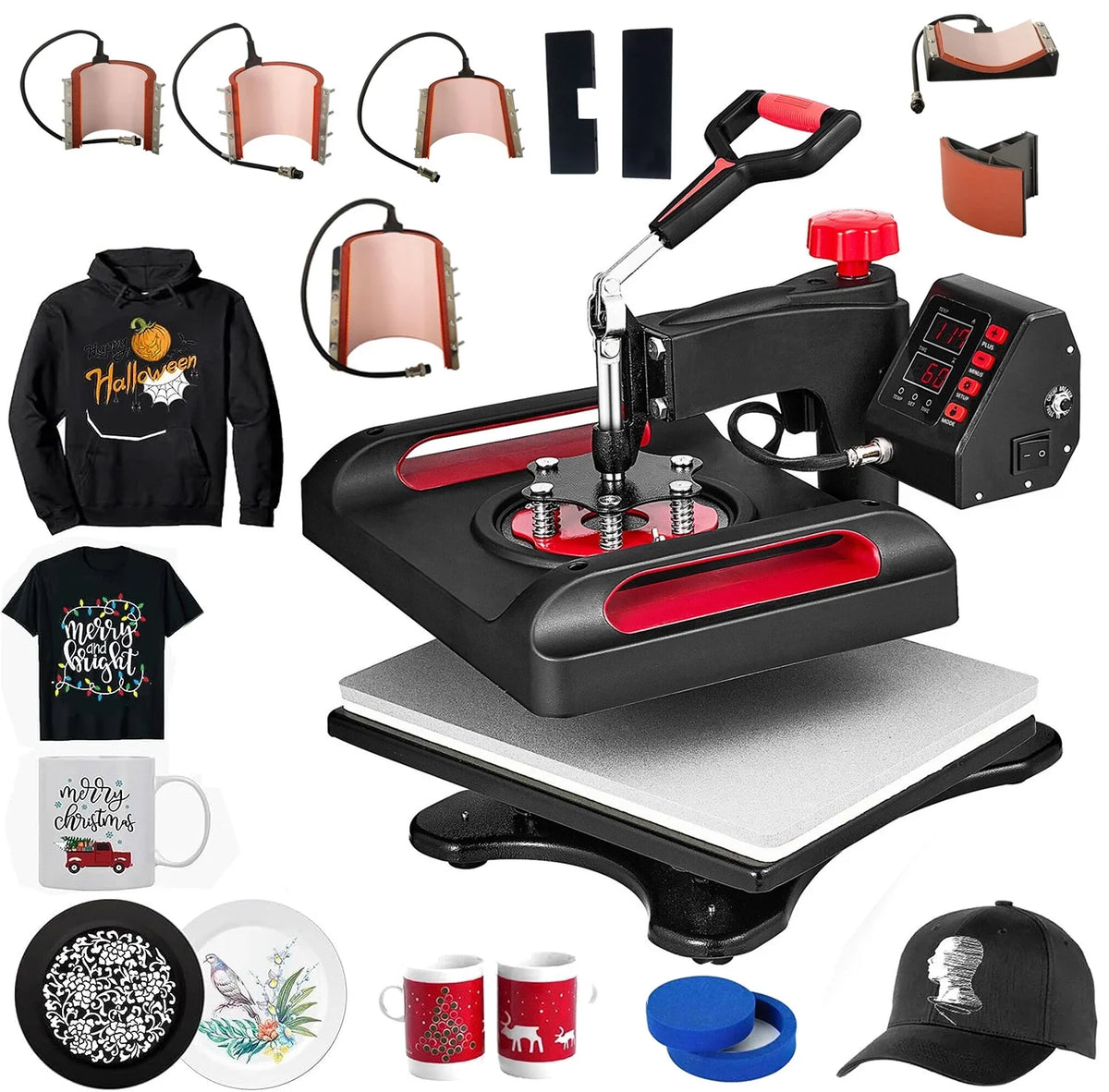Bag, Inches Banner Control 360 Transfer x Away Printer, Sublimation Transfer Heat 1, Printer for Red T-Shirts, Press Precise Machine Canvas LCD Digital 8 classic Printing, Pillow, in 12 Vinyl Swing 15