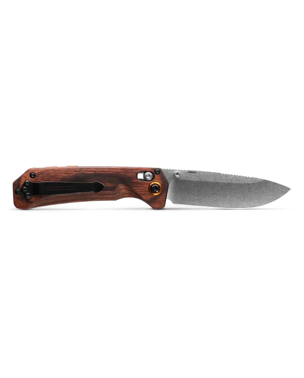 Creek 15062 Wood Pocket CPM-S30V Folding Grizzly Benchmade Stabilized Stainless Knife 3.49"