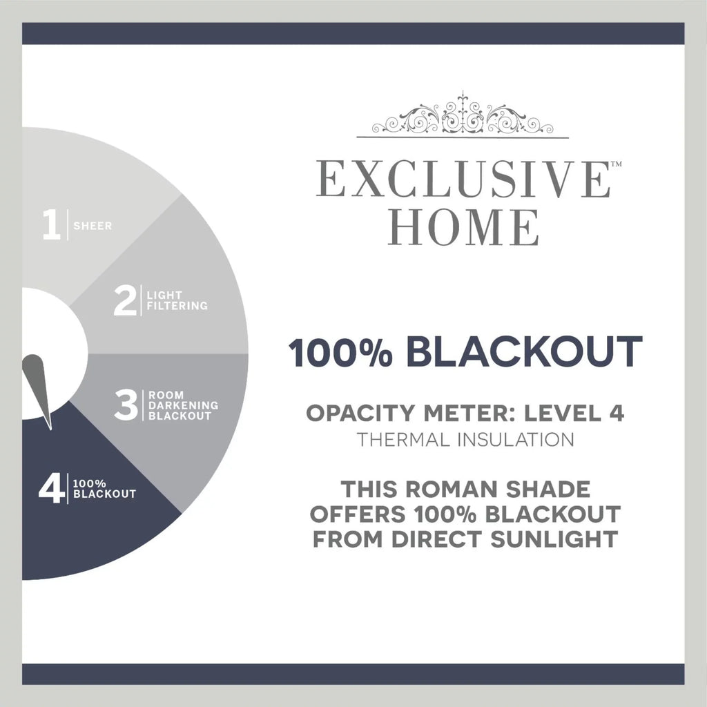 Total Home 34"x64", classic Blackout Roman Exclusive Shade, Esme Silver