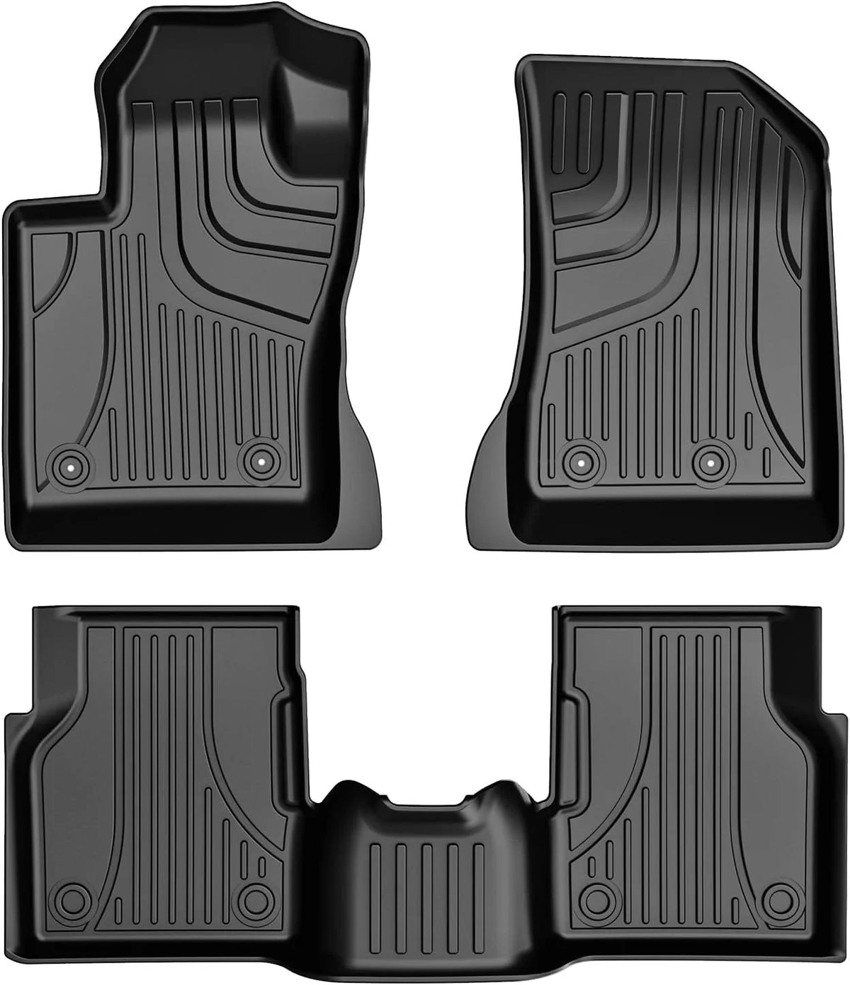 (Not 2023, 2017 Row 2017 & 2021 All Driver-Side for Floor 2019 AOMSAZTO 2018 Compass Model) 1st 2020 Mats Include Liners Jeep Single 2nd 2022 Floor Floor Car Hook Automotive Weather Fit