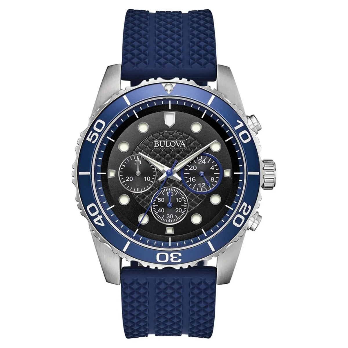 Mens Dial Watch Sport Bulova Black Chronograph 98A190