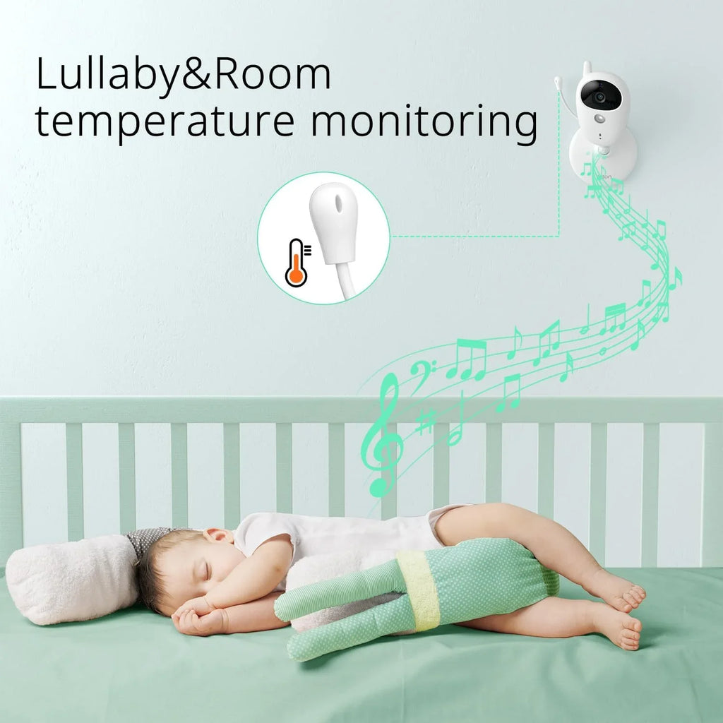 LCD Transmission, Digital VOX Sensor, Wireless Monitor Mode, Home Security, Baby Two 8 Lullabies, Screen Night Way 3.5-inch Yoton Temperature Talk with Camera, 2.4GHz Vision,