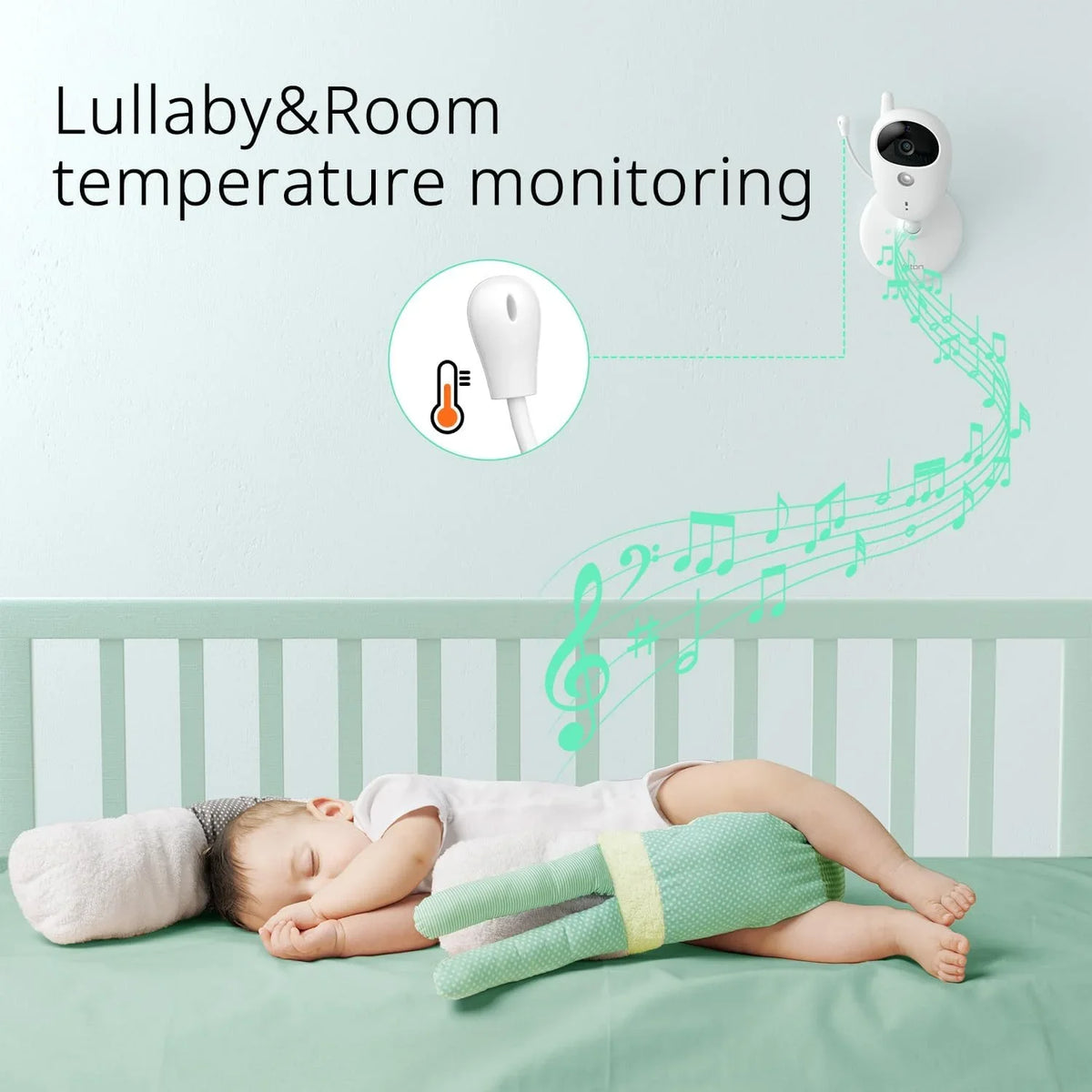 LCD Transmission, Digital VOX Sensor, Wireless Monitor Mode, Home Security, Baby Two 8 Lullabies, Screen Night Way 3.5-inch Yoton Temperature Talk with Camera, 2.4GHz Vision,