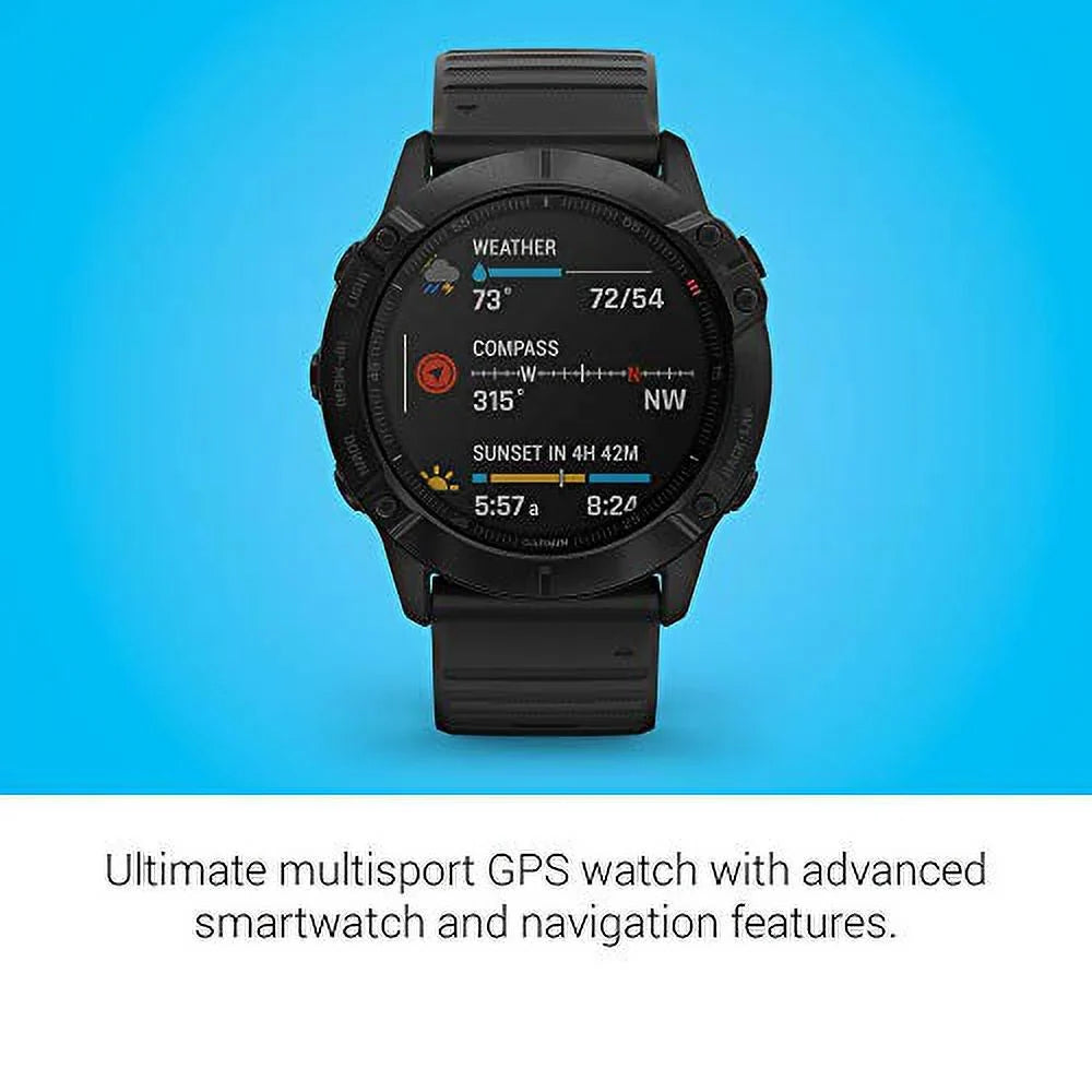 Grade-Adjusted and Guidance Music, Pulse Black Sensors, 6X Fenix Mapping, Ox GPS Garmin Watch, Pro, Features Pace 010-02157-00 Multisport Premium