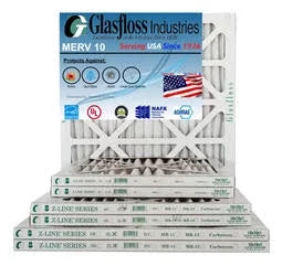 inch) 10 new 23.5 in (Actual - USA x - -Qty:4 MERV Made Filter Size: Air Furnace - Glasfloss 23.5x7/8 24x24x1