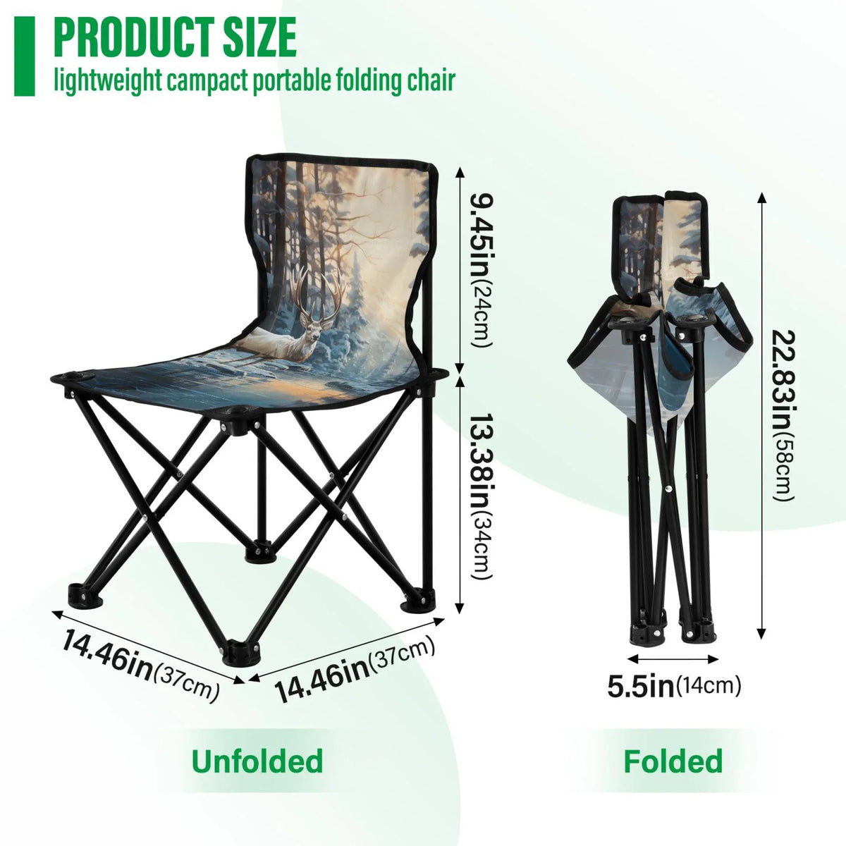 Outdoor with in for Chair Portable Camping Chair Bag Kids Chair Lawn Folding high quality Fishing Chair Beach Small Deer Winter Forest Carry