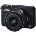 EOS Camera Black Mirrorless Lens, with Megapixel Canon M10 18 0.59", 1.77",