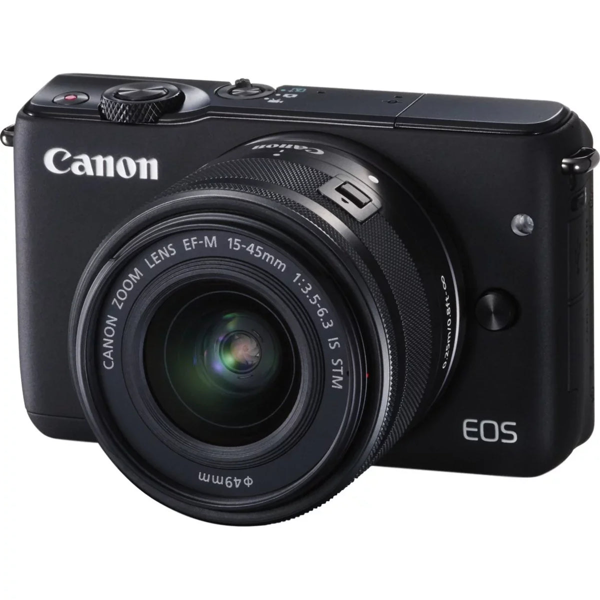 EOS Camera Black Mirrorless Lens, with Megapixel Canon M10 18 0.59", 1.77",