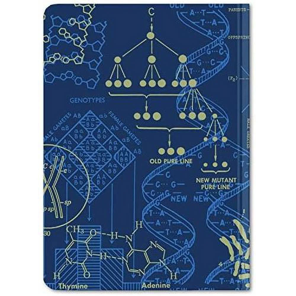 Grid Recycled) Genetics DNA Dot 100% & Pages, Notebook. trendy Hardcover, (Mini