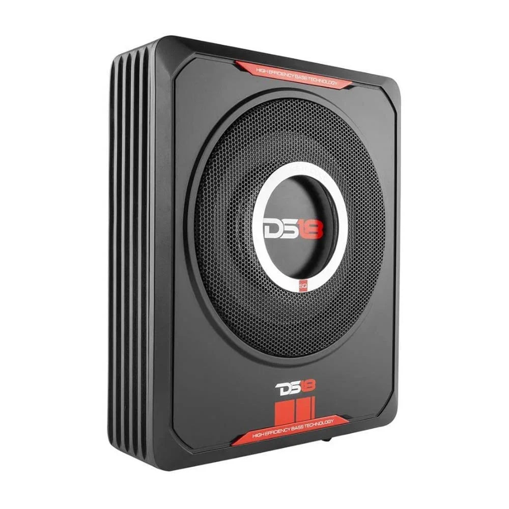 RMS Efficiency DS18 Subwoofer Slim High Watts Ohm x 2 Amplified SQBASS 150 high quality 8" 1