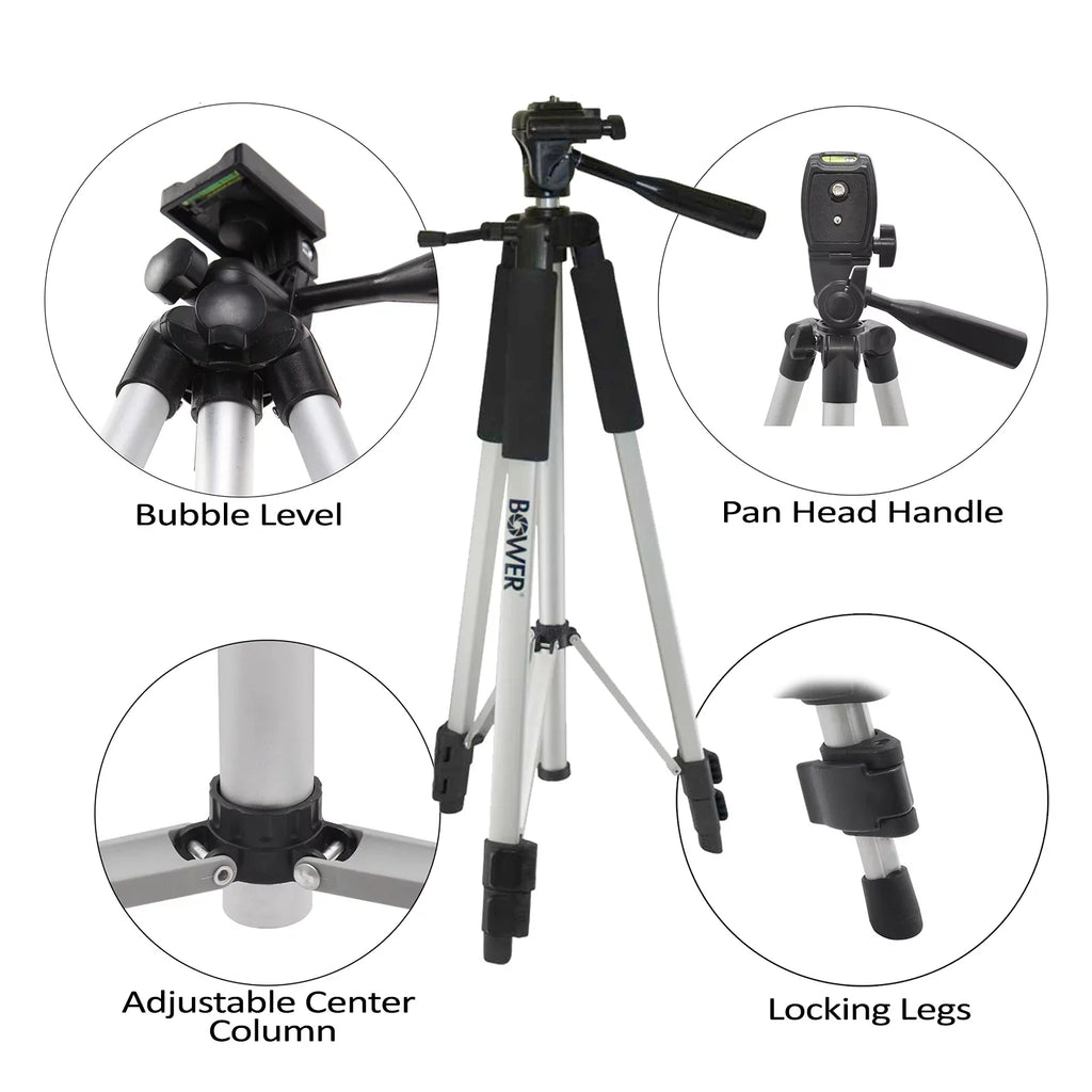Phone, UltraPro Camera Smartphone Aluminum UltraPro Control Inch Full-Size Includes with Bonus Microfiber Remote Tripod Cell Mount Cleaning + 59" Cloth iPhone/Android with Universal Compatible