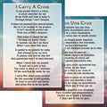 Una A of Bilingual Cruz Pocket I Prayer - Cross 100 high quality Card Carry Pack Llevo