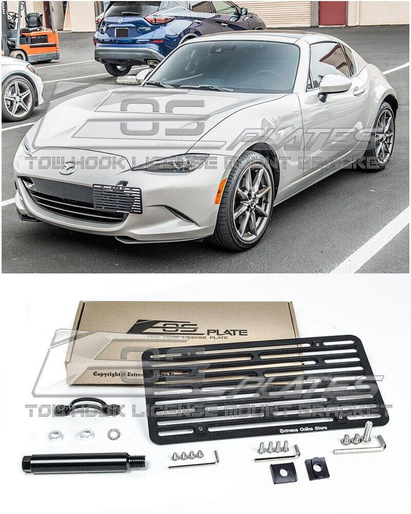 2016-Present Front Extreme Version 2 License EOS Online Sized Plate Full Miata Mount Relocator Mazda Bracket | Store Hook ND Replacement Bumper Tow for