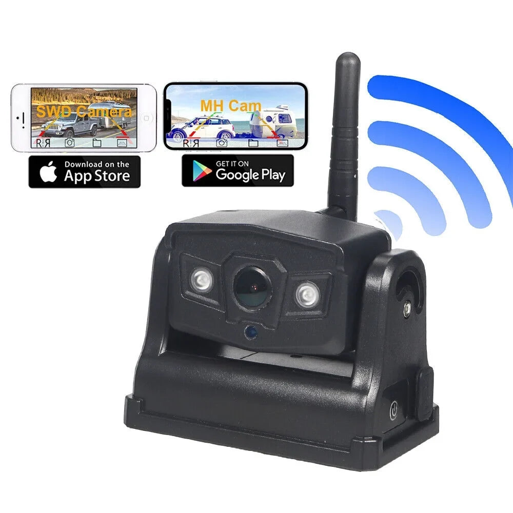 9600mAh Battery, Wireless JahyElec Mount, Magnetic classic for WiFi Front/Rear Backup Camera, Ideal View