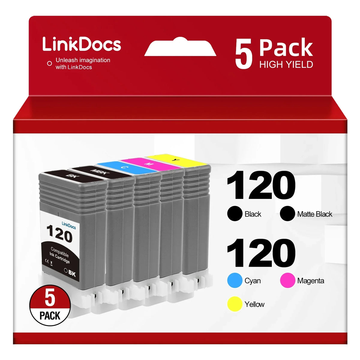 PFI-120Y PFI120 Work GP-200 and for TM-300 Replacement GP-300 PFI-120M TM-305 TM-205 PFI-120MBK Canon PFI-120BK ImagePROGRAF Ink PFI-120 Printer for PFI120 TM-200 Cartridges IPF Canon PFI-120 PFI-120C
