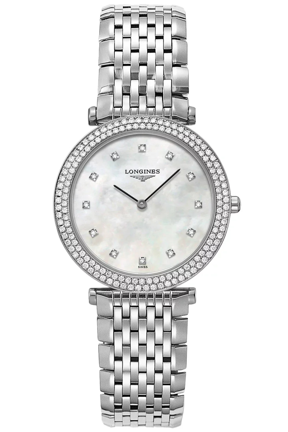 Stainless La Grande Diamond Steel Watch Classique Womens & L4.515.0.87.6 Longines