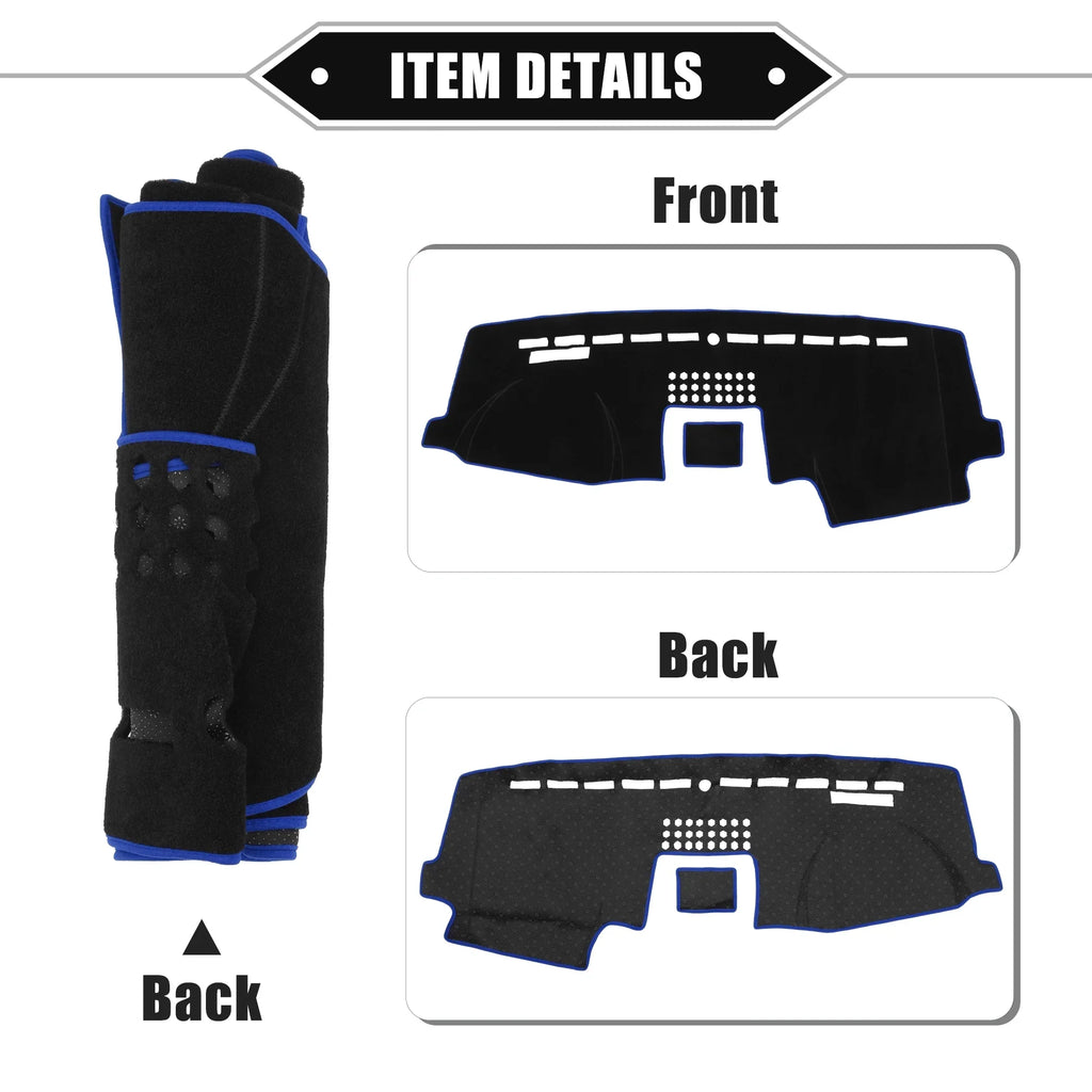 Mat Unique 2015-2020 Console Protective Center Black Blue Cover F150 Ford Car Polyester Bargains for Dashboard