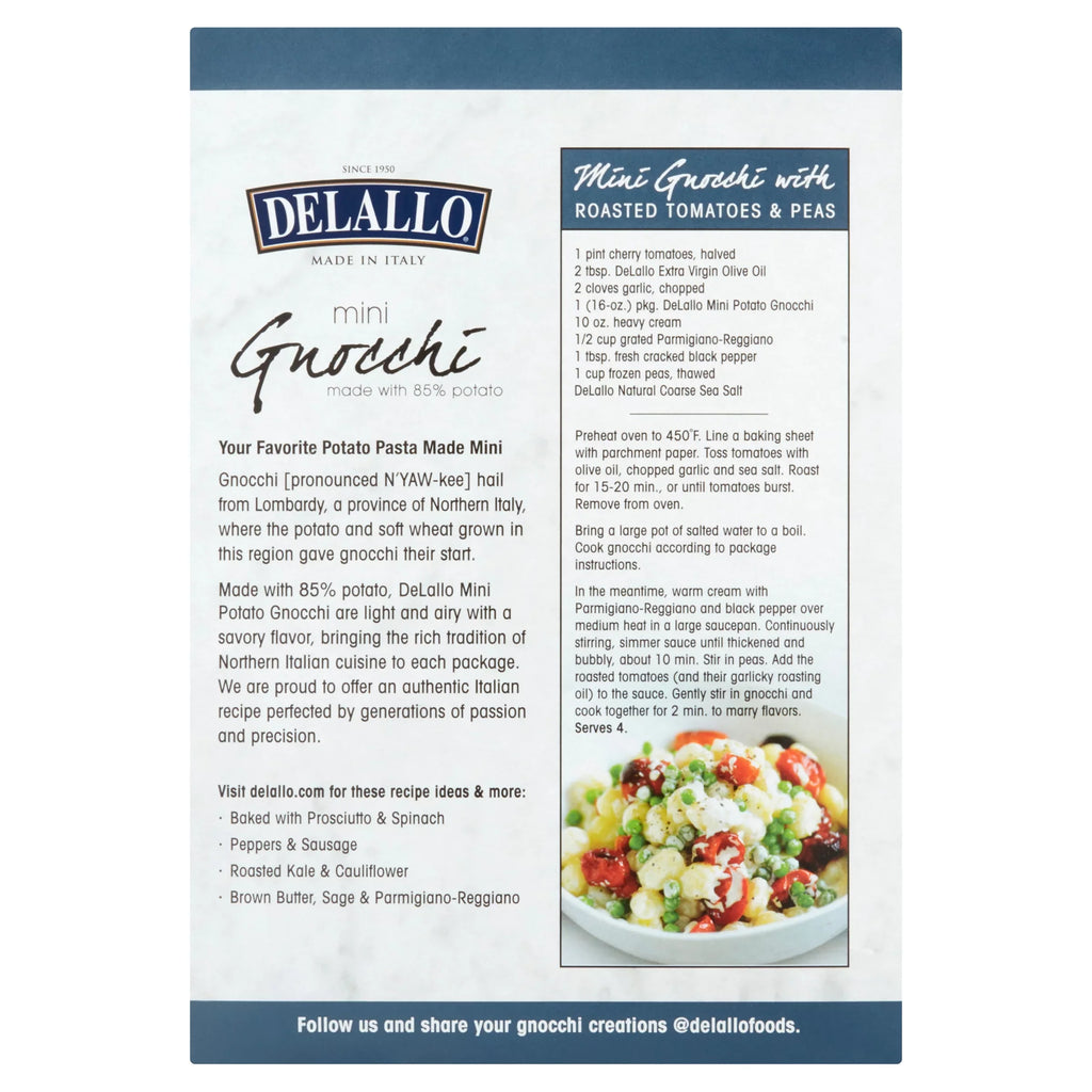 DeLallo Mini 16 Potato oz Gnocchi,