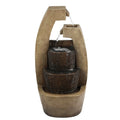 Sculpture Fountain Light Outdoor Country Brown Cement Cottage Modern HomeStock Led With