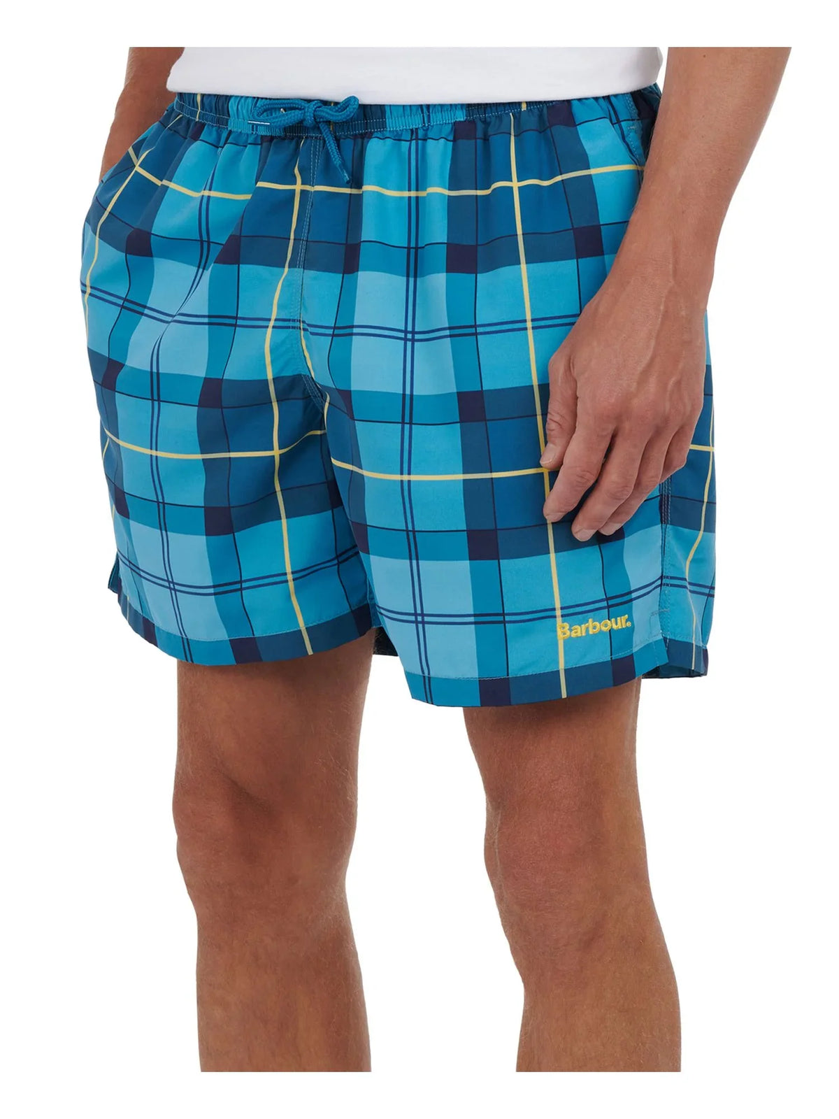 Aqua Mens Stretch BARBOUR Plaid Swimwear Shorts XXL