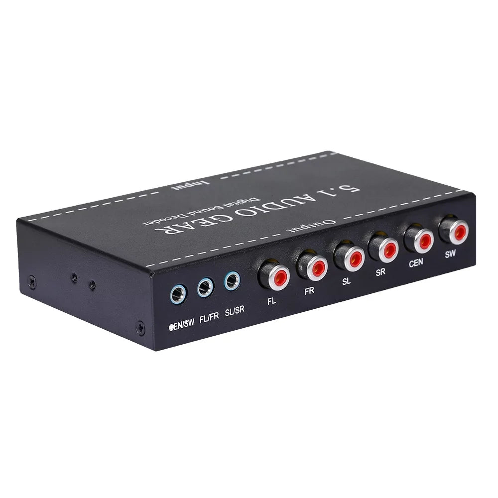 NK-A6L Audio Dolby Plug for Gear Audio Digital Digital Output Replacement Audio Converter 5.1 Decoder Walmeck AC-3 Sound 3.5mm