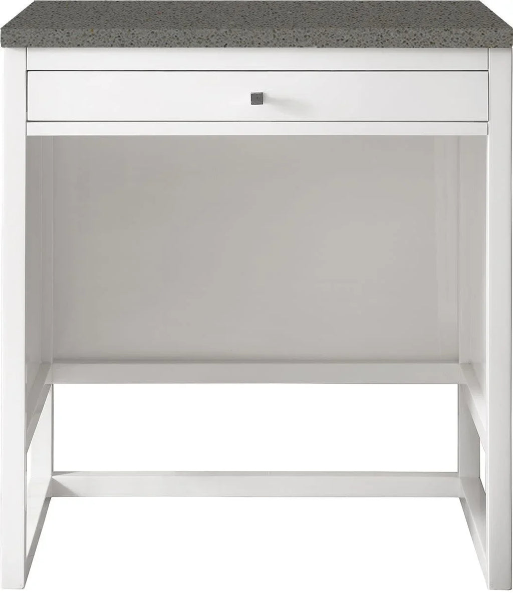 Athens with 30 Glossy Top, trendy White Expo 3 CM James Countertop Grey Unit Martin Furniture in. Quartz