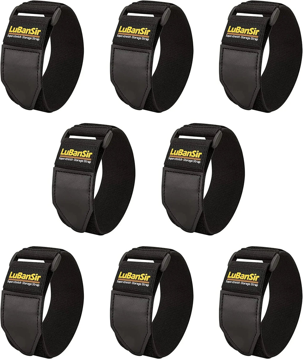 Pack) Straps, Loop x Cable, Cinch Elastic Strap 2" Storage classic for and 12" Wrap, Cord, Cord Hook (8 Extension Rope
