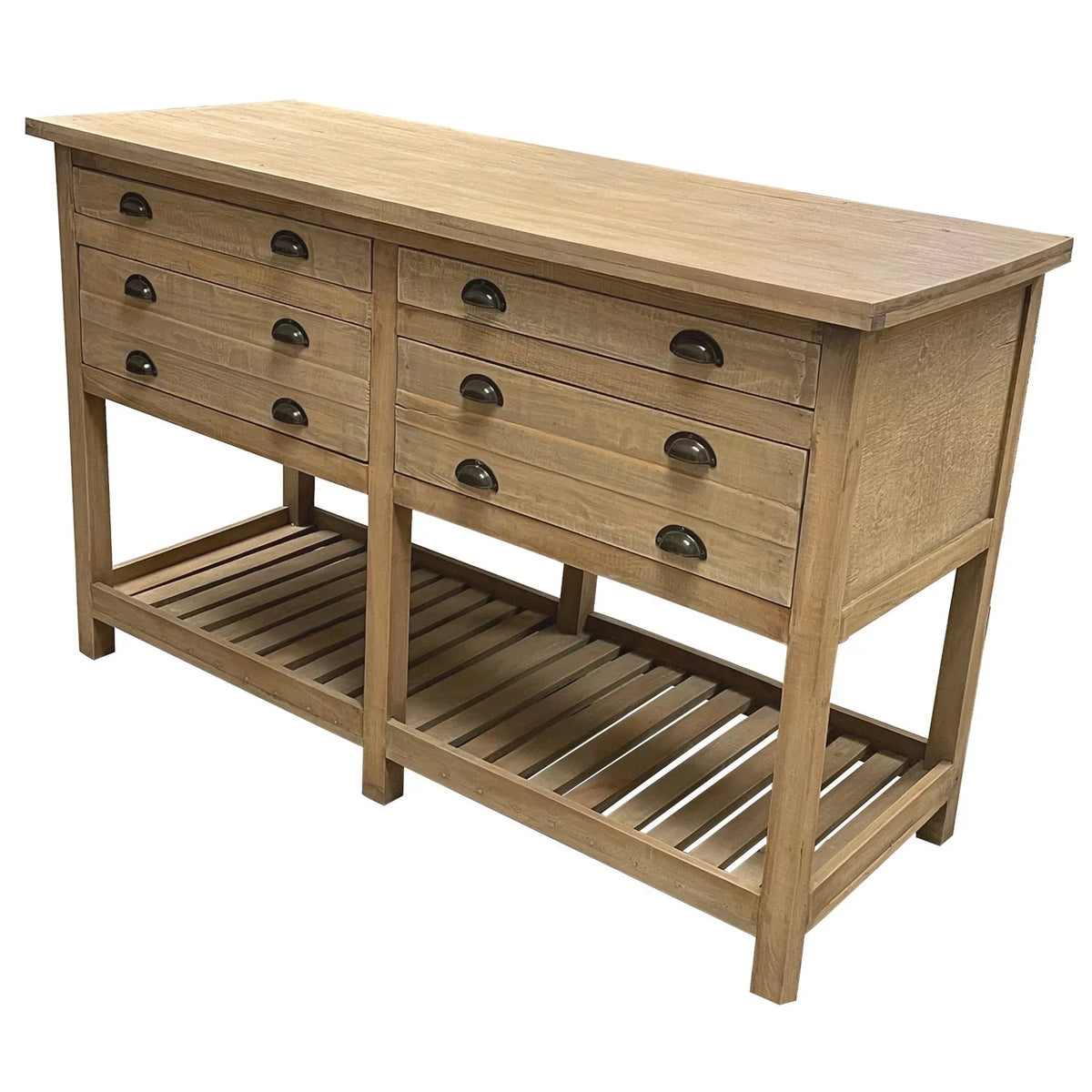 Brown Driftwood Double - Sideboard 61 Cottage trendy CC-TAB228S-DW Sunset Bay Trading in.