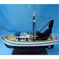 25in. Model 19in. Wood Shrimp - Boat Natural Boat x Handicrafts 5in. Modern Old x