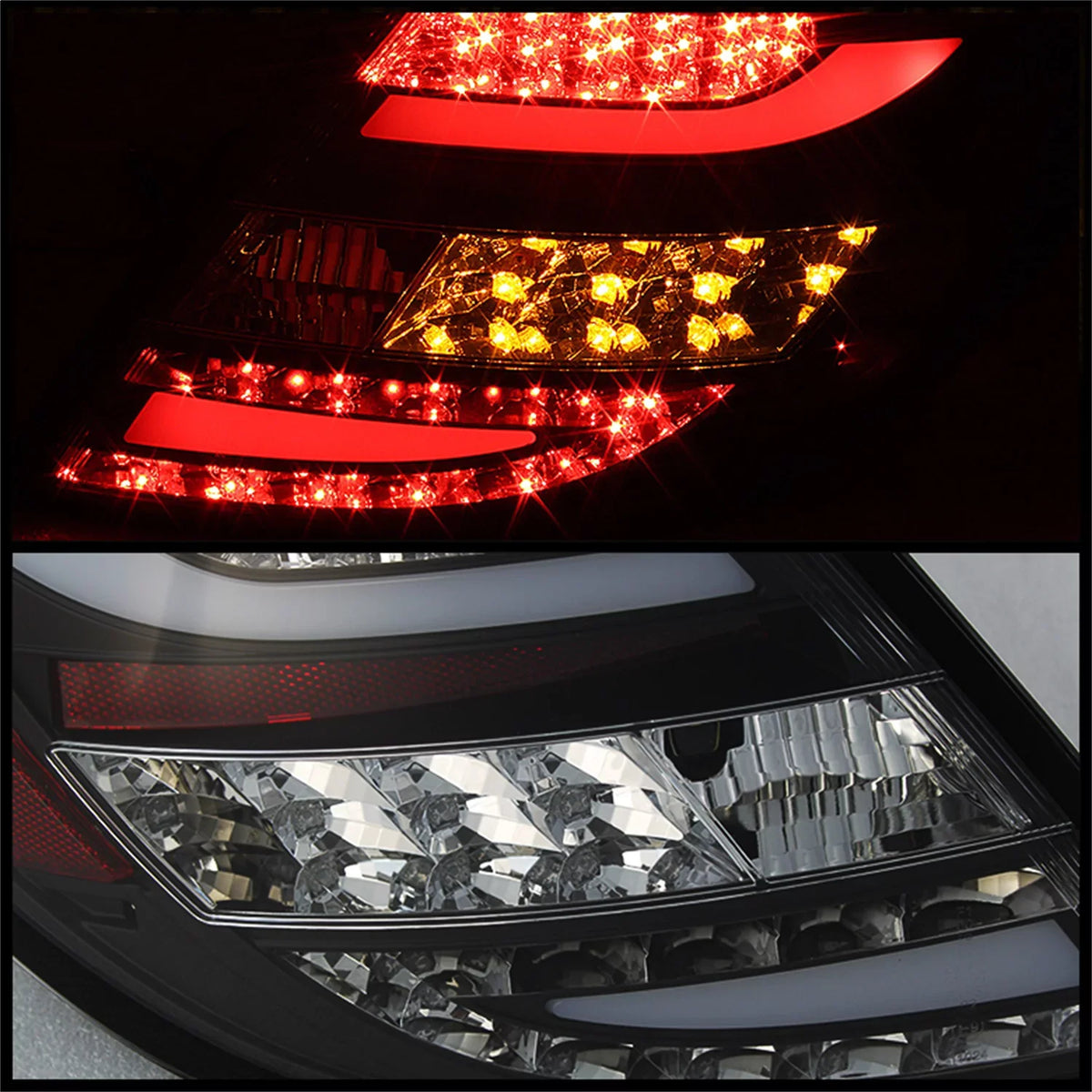 Fit Fits Black 11-14 C-Class Only) 2011-2014 C W204 LED select: Tail - LED Model MERCEDES-BENZ Lights Benz Spyder Mercedes (Will
