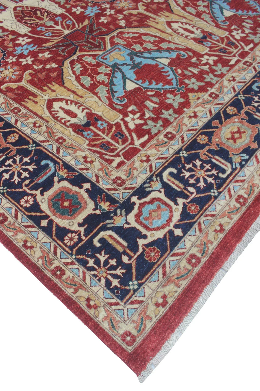 Rust/Blue Aria 9'10" 13'7" Ramez Rug, x