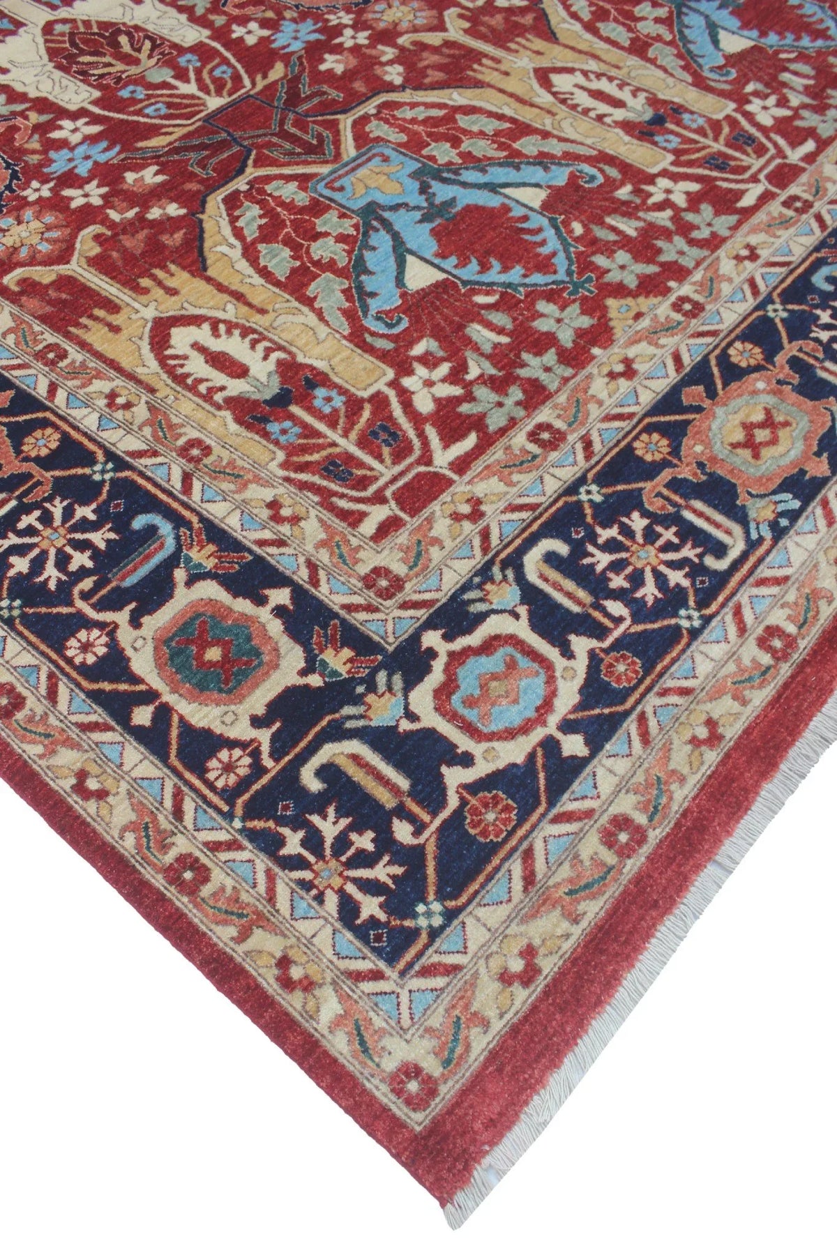 Rust/Blue Aria 9'10" 13'7" Ramez Rug, x