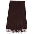 Pre-Owned cashmere (Good) dark men's women's high quality embroidery brown scarf HERMES 100%