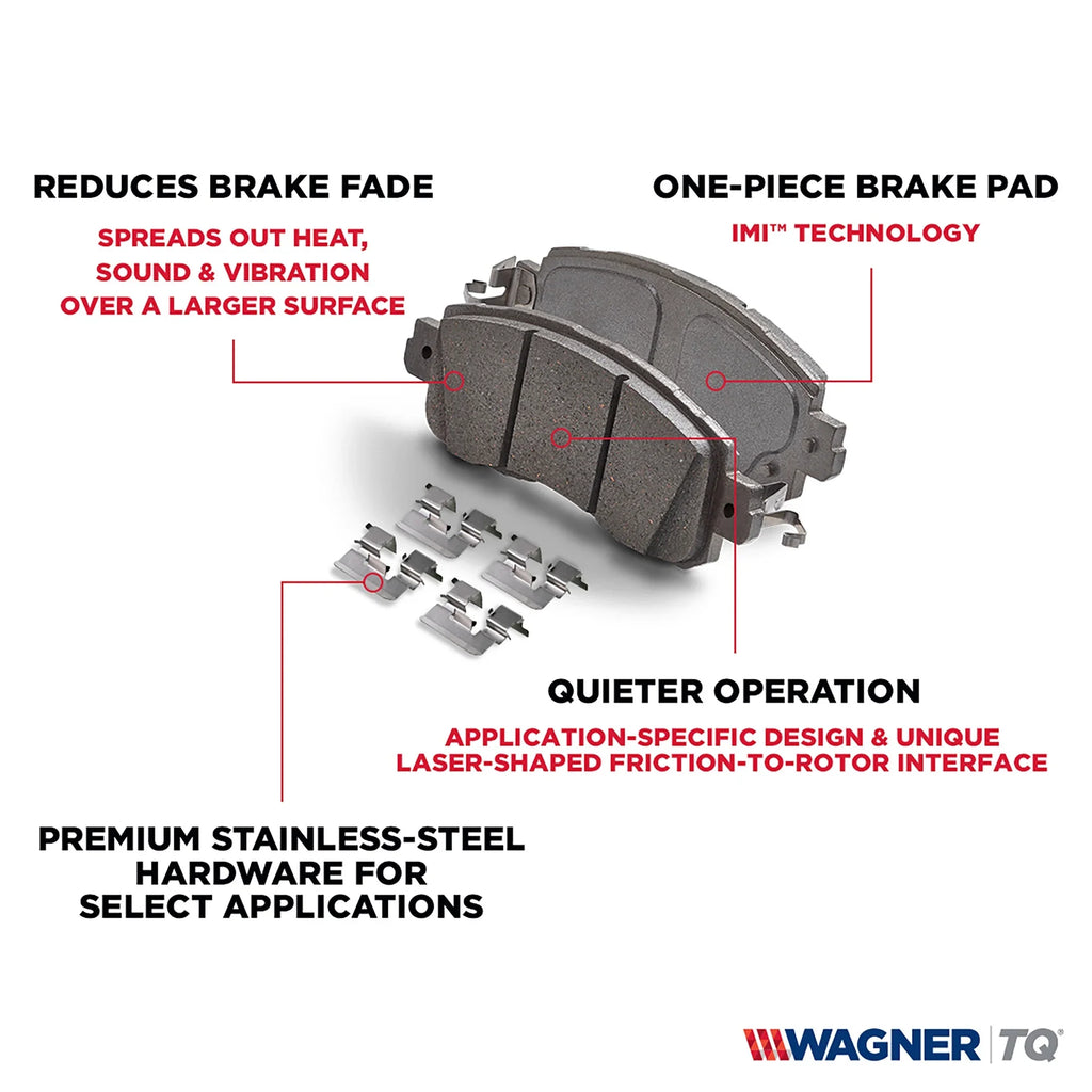 Ceramic Set ThermoQuiet Pad Brake 2011 EQUUS GENESIS, Fits Disc select: HYUNDAI 2009-2014 HYUNDAI Wagner Brake