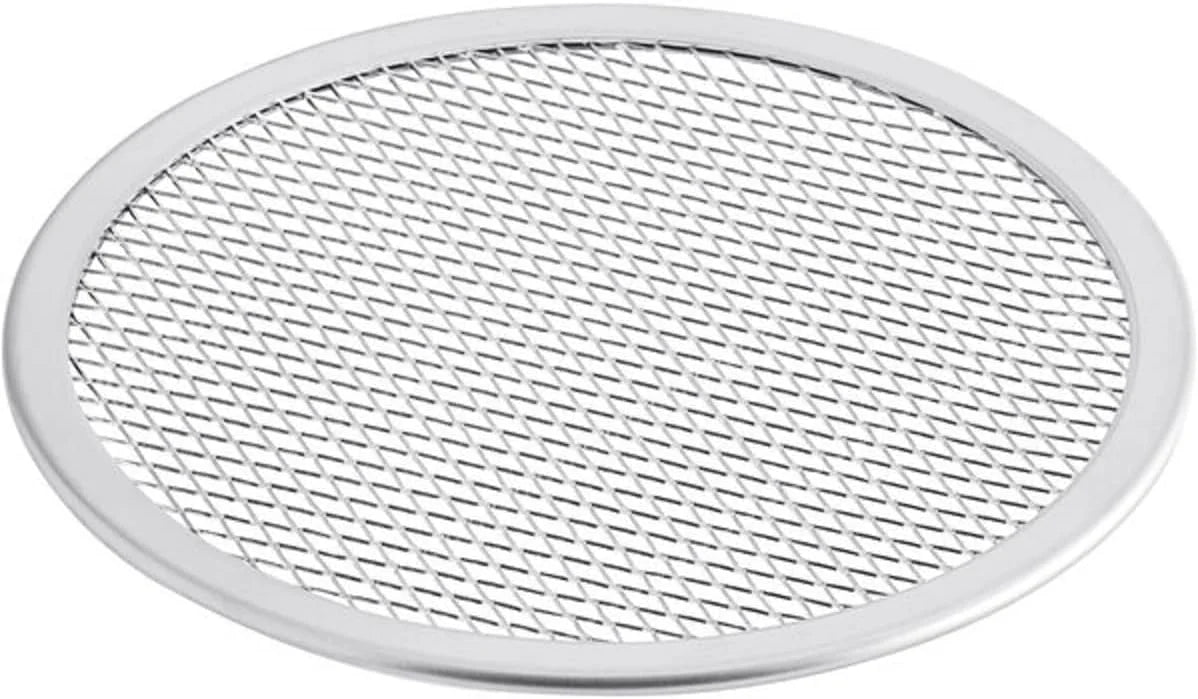 Round Pizza 2 & Rim- TrueCraftware- Pizzeria Restaurants Screen Pizza trendy Aluminum 8” Home of Screen Tray Pizza Round Baking for Pan Set Bakeware Tray Seamless Kitchen Baking