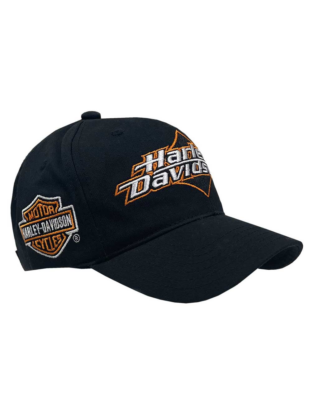 Curved Cap- Adjustable Harley H-D Black, Embroidered Harley-Davidson Bill Davidson Baseball special edition Men's