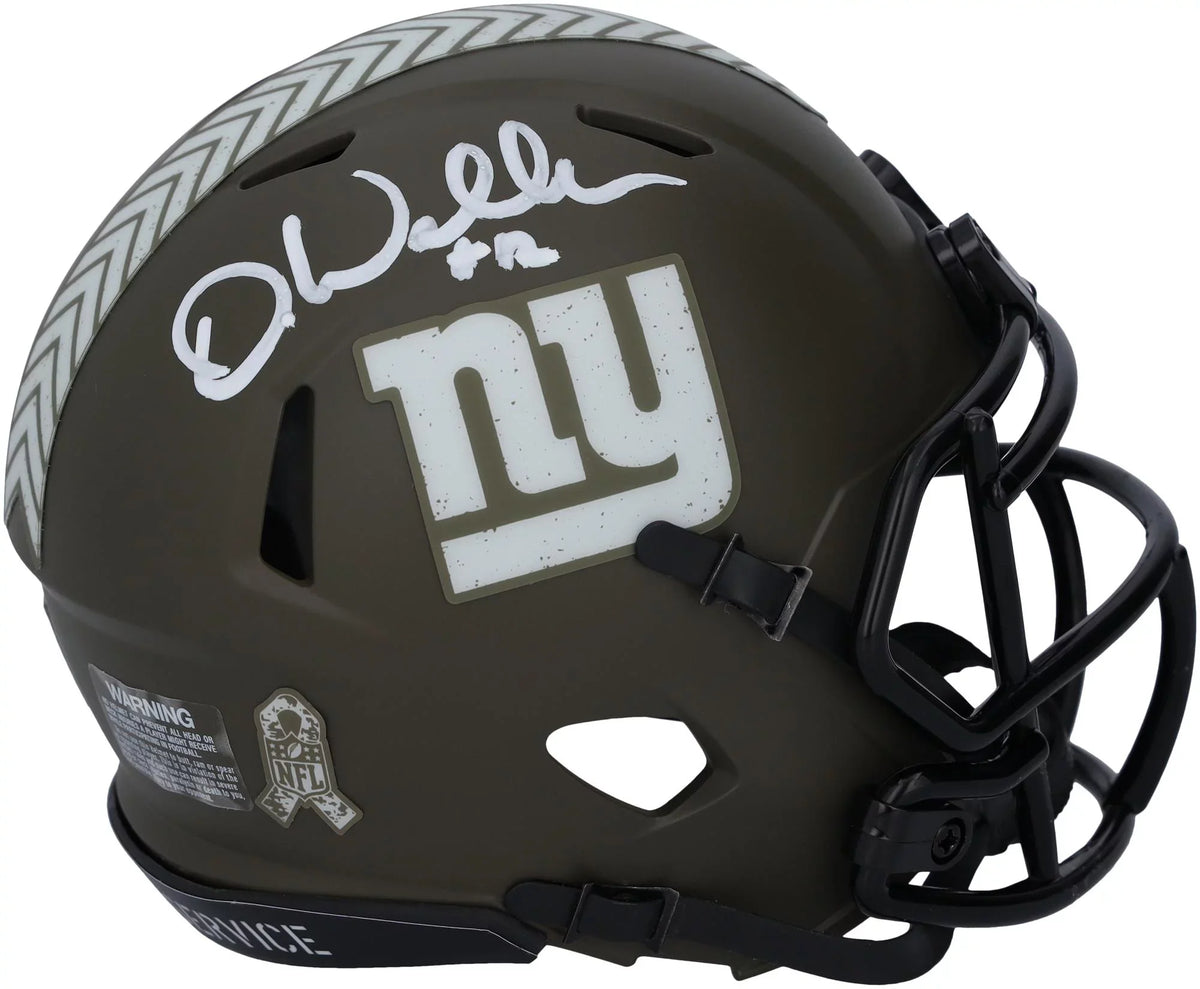 Helmet Rid Certified Salute - Service York Speed Waller Mini to Fanatics Autographed Giants New Authentic Darren 2022