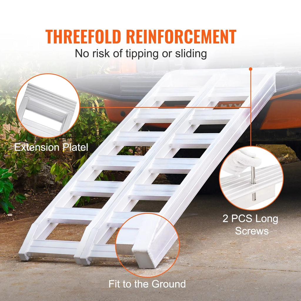 BENTISM Tractors Ends Durable ATVs UTVs special edition Ramps 72" Ton x Motorcycles Portable 8810 15" Non-slip Truck for Truck Flat Vehicle Ramps Loading Aluminum lb/4