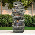 new with Lights Water Led 32.6inches Fountain Rock