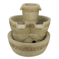 '- Fountain Water Brown Northlight Outdoor LED Tier Decoration Bowl 18.25" Floral Garden Prelit Three