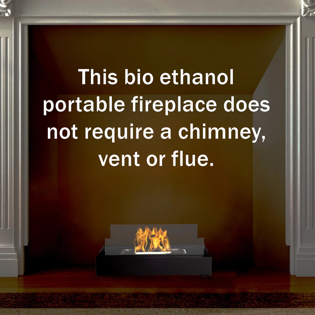 Indoor Black Ventless Bio or Tabletop 2-Pack Rectangular Ethanol Fireplace, Northwest Outdoor