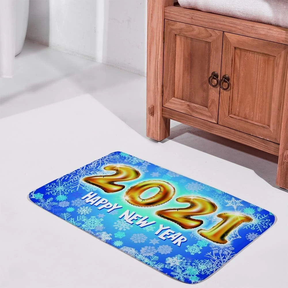 Wellsay inch Super 36 Floor 24 Bathroom Happy Cozy Door Bathroom 2021 Mat x Rugs Print DecorativeIndoor New Outdoor Year Carpet Mat