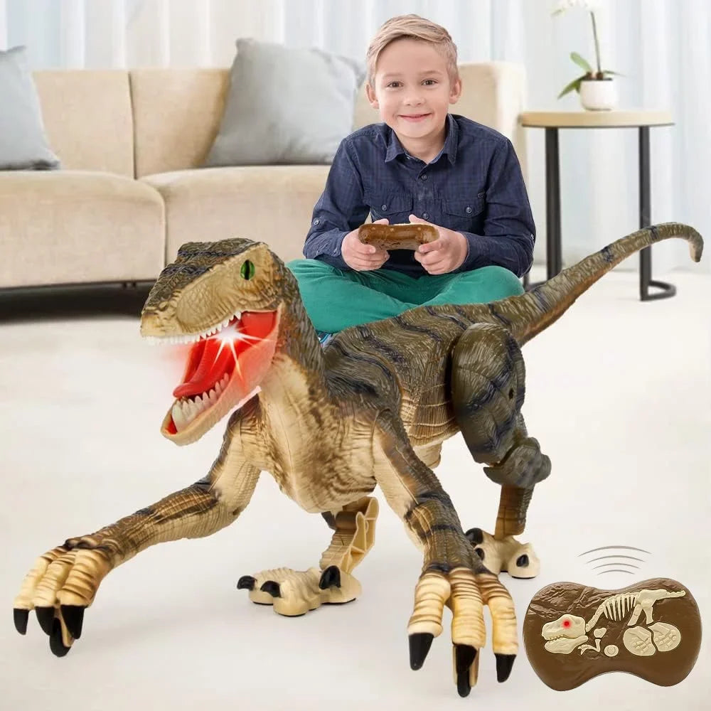 Old Lights Control Girls Years JBee Brown Kids Boys for RC Toys Robot Toy 8-12 Boys Dinosaur 3-5, Dinosaur Gifts Ctrl - Sounds with Age for 5-7, Walking and Remote T-Rex