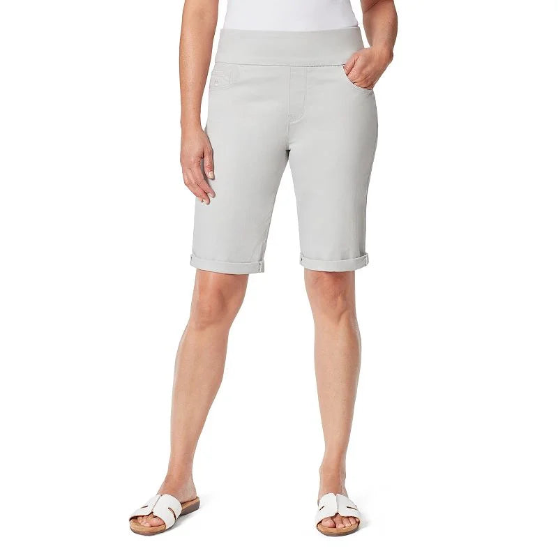 Shorts Bermuda Petite Gloria Women's Dove 16 Vanderbilt Pull-On Grey Amanda