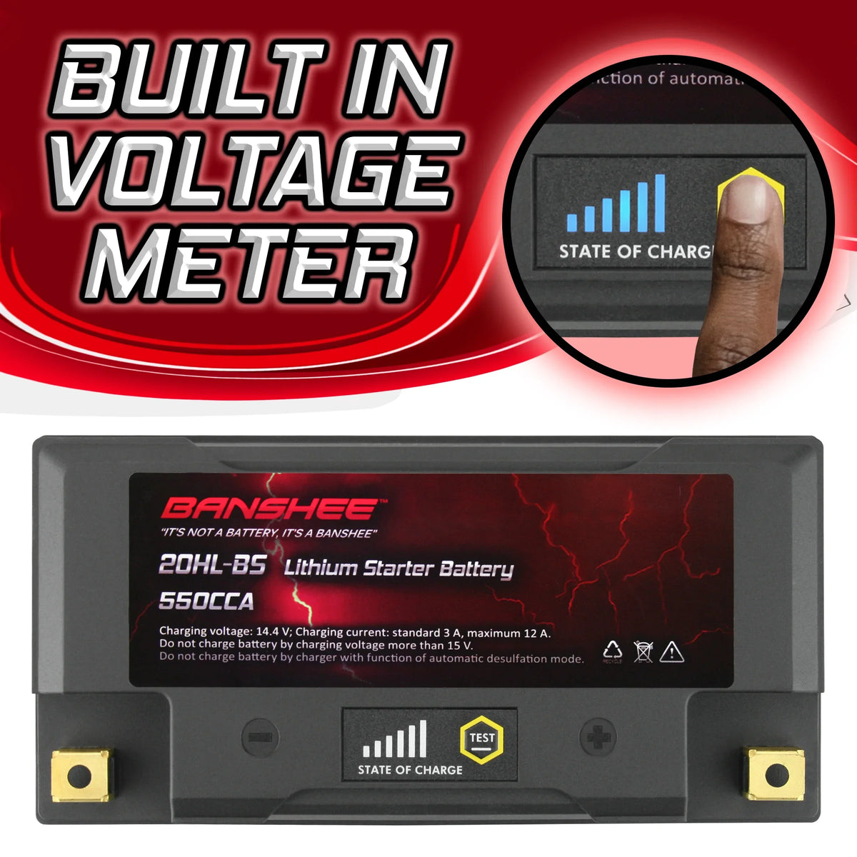 Outlander CAN-AM Compatible LiFePO4 YTX20L-BS Banshee 1000 2016 Battery Motorsports XT-P with to EFI 2013
