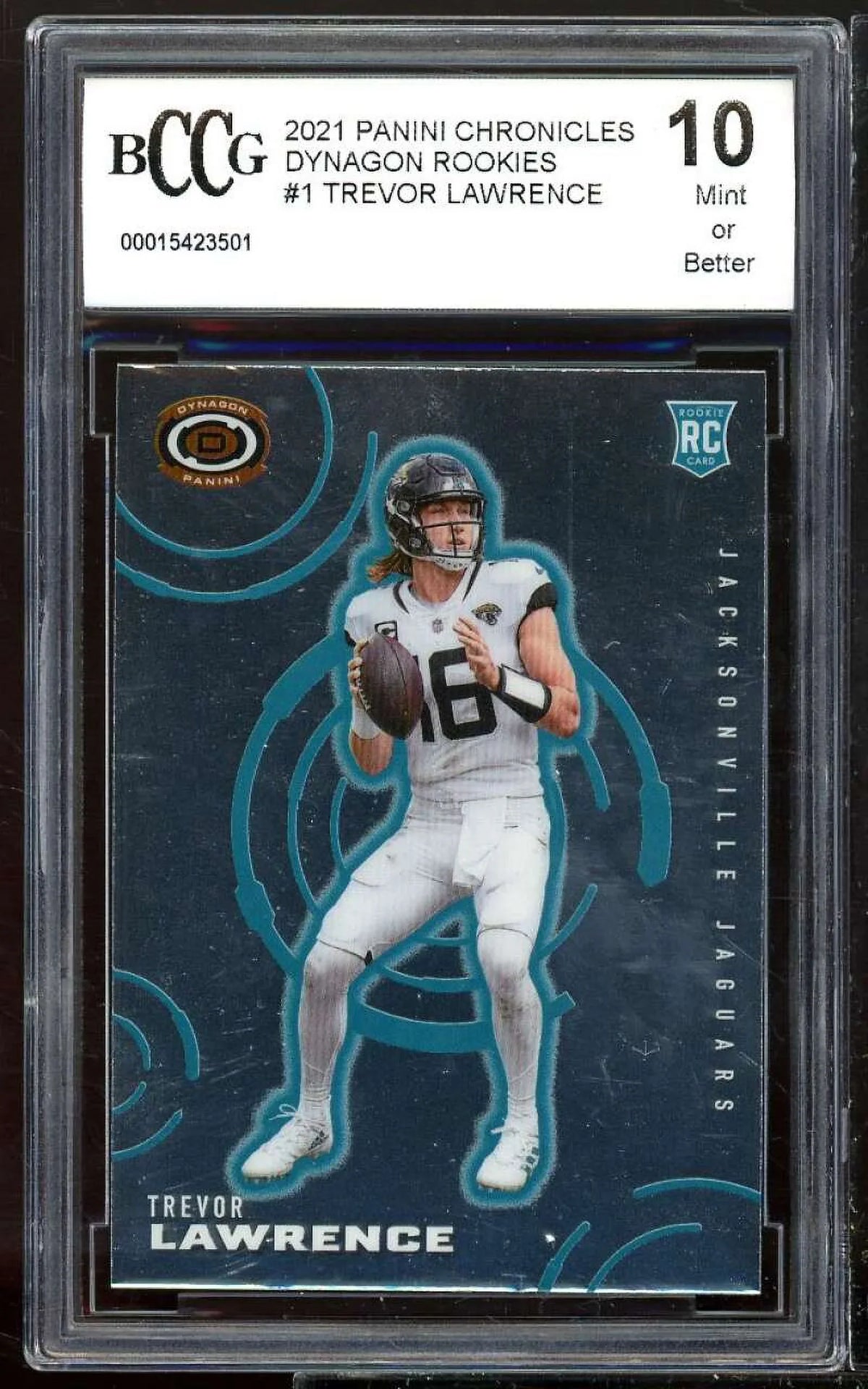 Trevor Lawrence Dynagon Panini Mint+ Rookies classic Card BCCG 10 #1 2021 Chronicles