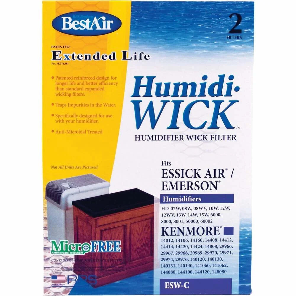 Extended ESW Wick Humidifier BestAir 1PACK new Humidi-Wick Life Filter (2-Pack)